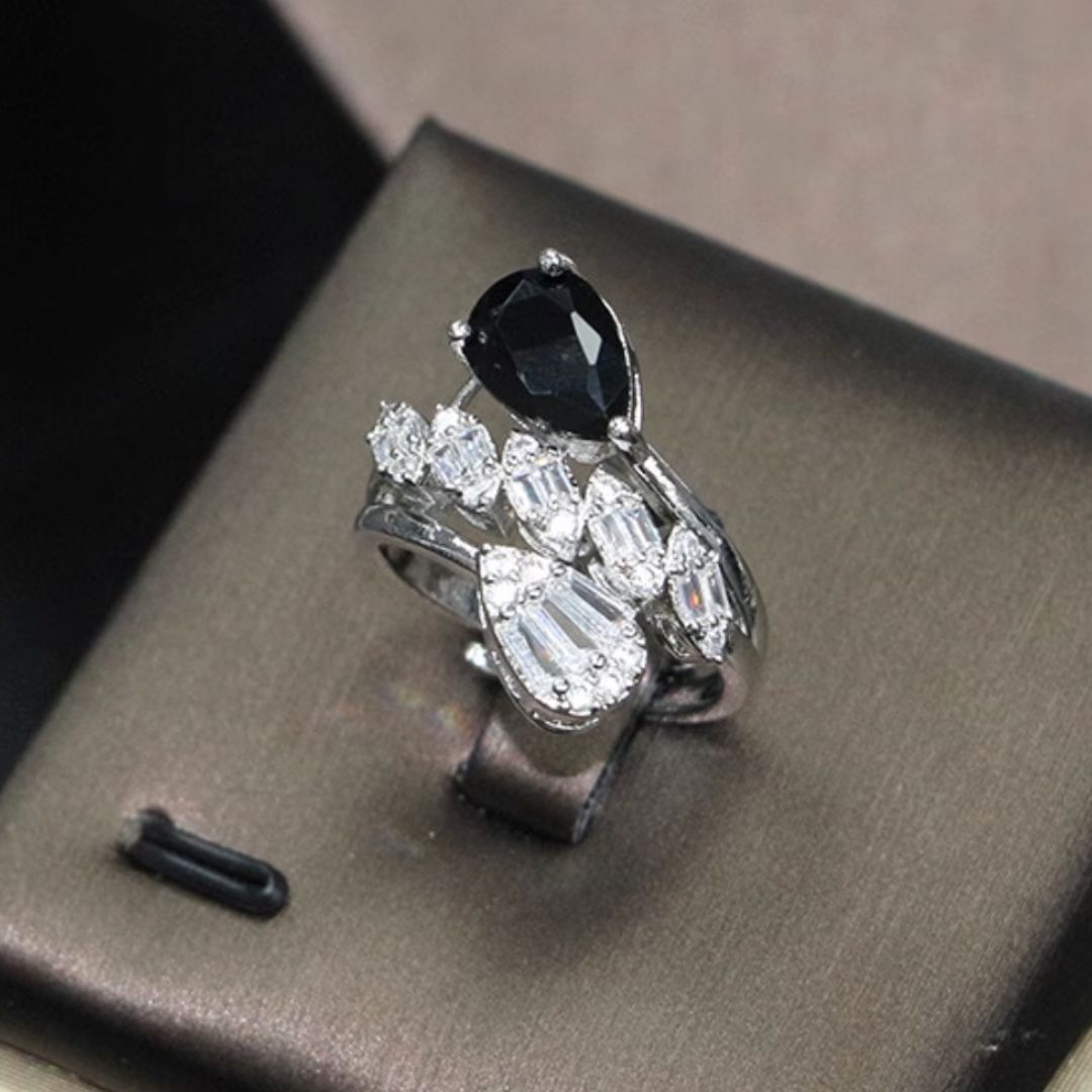 Crimson Elegance – Luxury Bracelet, Necklace, Earrings & Ring Set - May birthstone