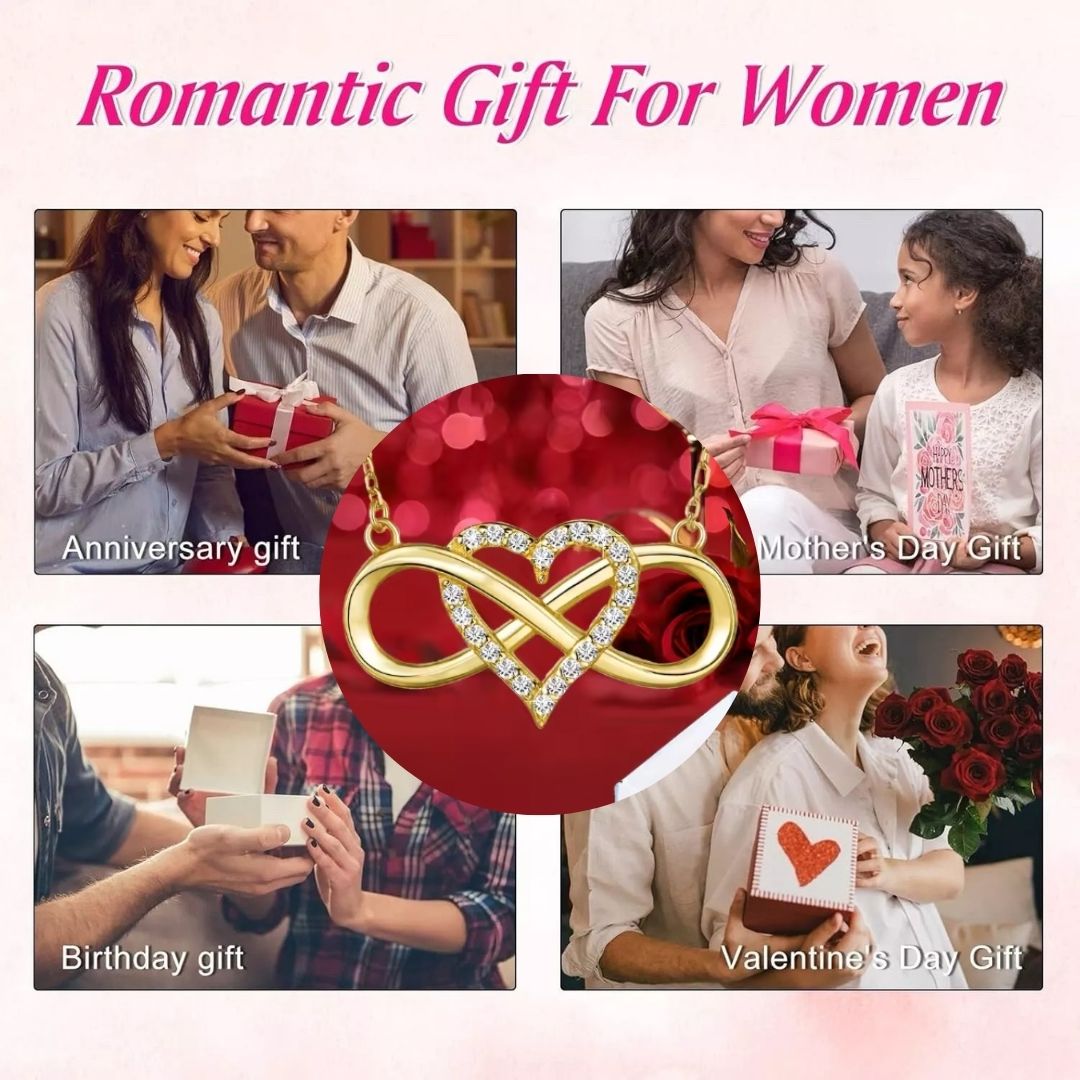 Endless Love™ - Infinity Heart Necklace Created with Zircondia Crystals