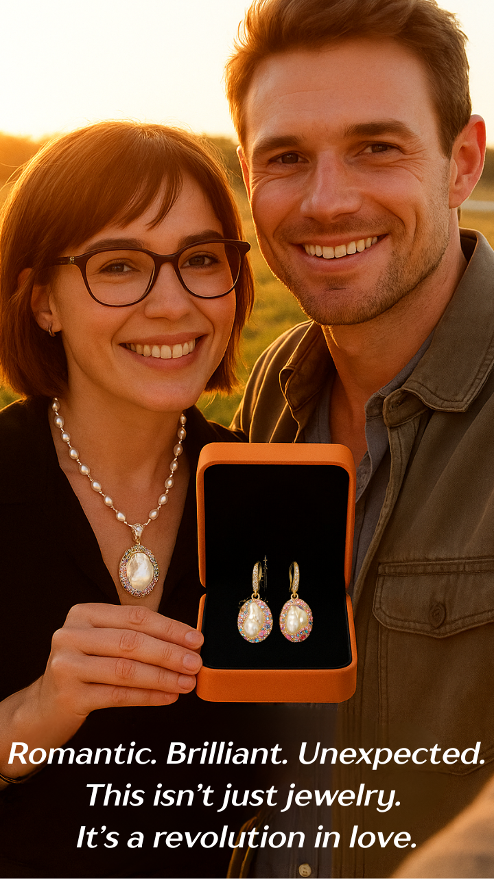 Sekhmet’s Glow - ✨ Baroque Pearl & Tourmaline Medieval-Inspired Necklace – European Vintage Czech Diamond Accent - June Birthstone