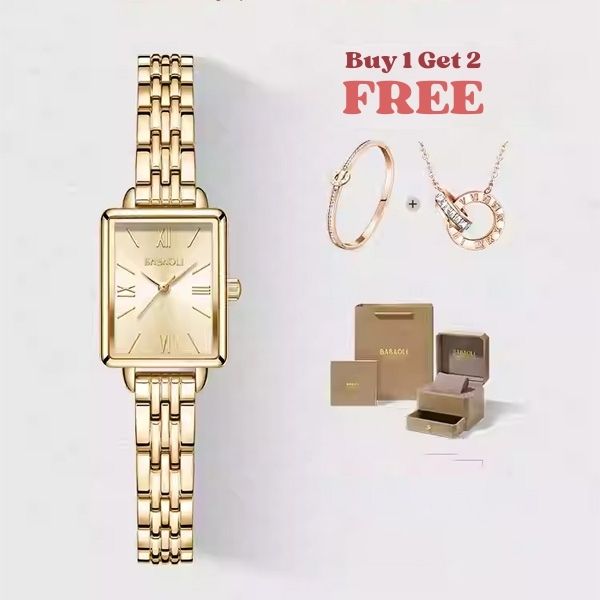 Chic Square Women’s Watch for Modern Minimalist Style (2 Free Gifts & Full Box)