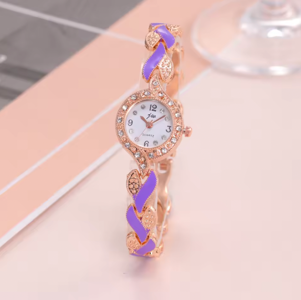 Majestic Sparkle Luxury Jewelry Set - 5pcs Fashion Versatile Watch For Women