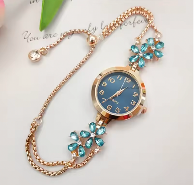 Seraphina Sparkle Luxury Watch - Women's Fashion Light Luxury Quartz Bracelet Watch Waterproof Premium Exquisite Violet Crystal Female's Watches Gift