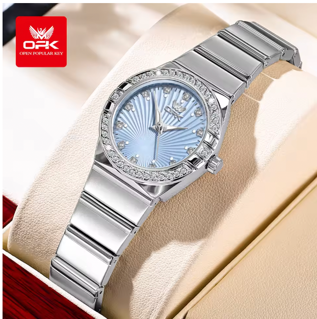 Aurora Prestige - Ladies Watches Original Fashion Light Quartz Wristwatch Waterproof Luminous Watches For Women Diamond