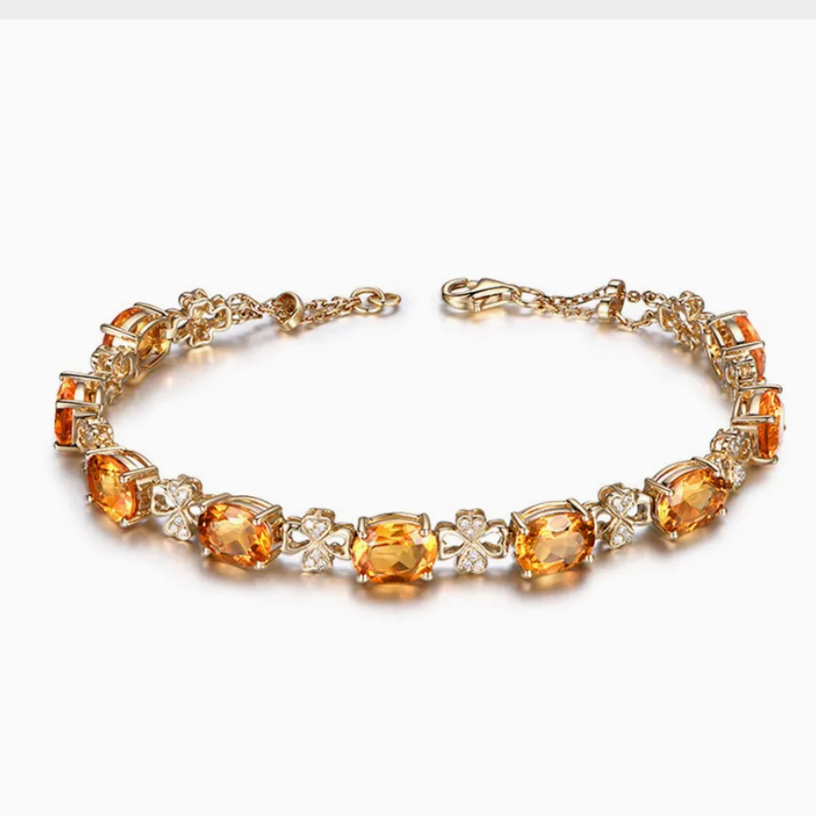 Citrine Light Set - TrulyCharm Luxury Jewelry - November birthstone
