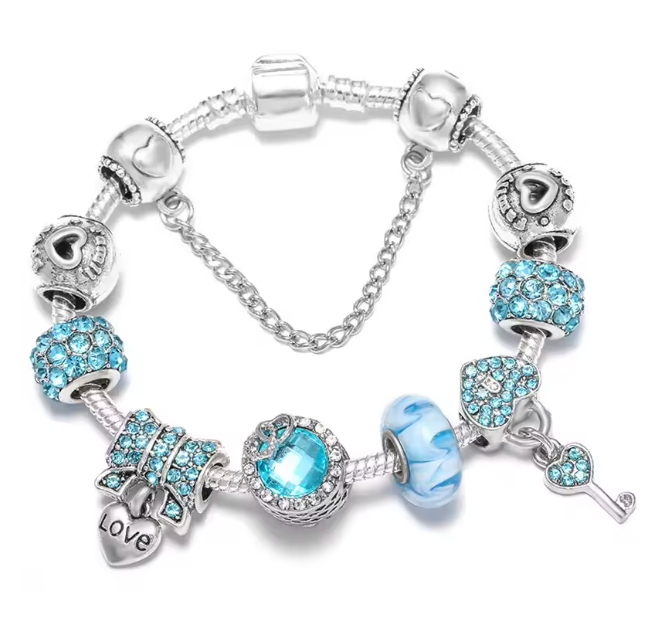 Opulent Charm Bracelet - Silver Color Charm Bangles With Firefly Star Pendant Bracelets Bangle For Women Men Girlfriend DIY Jewelry Special Offer