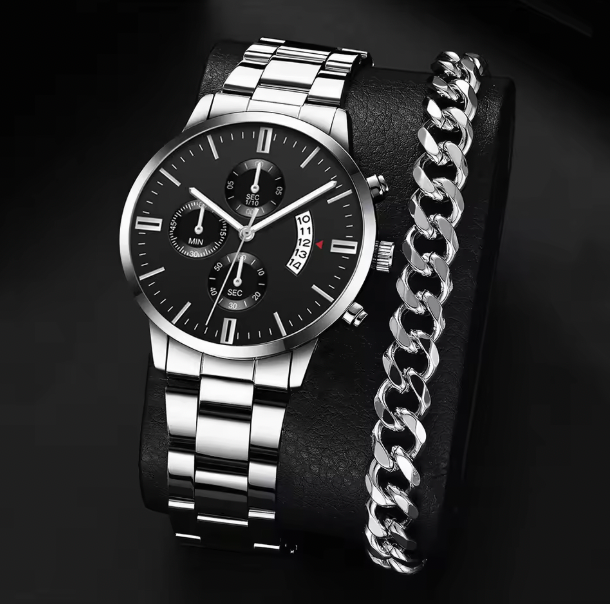 Classic Charm Combo - Luxury Quartz Wristwatch