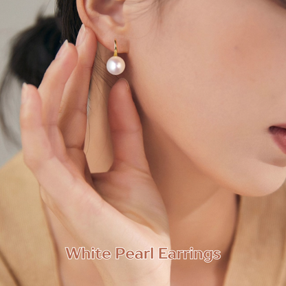 Hathor's Radiance -  Truly Charm Elegant Radiance Cultured Pearl Necklace - Bracelet - Earrings - Ring 4pcs Jewelry Set