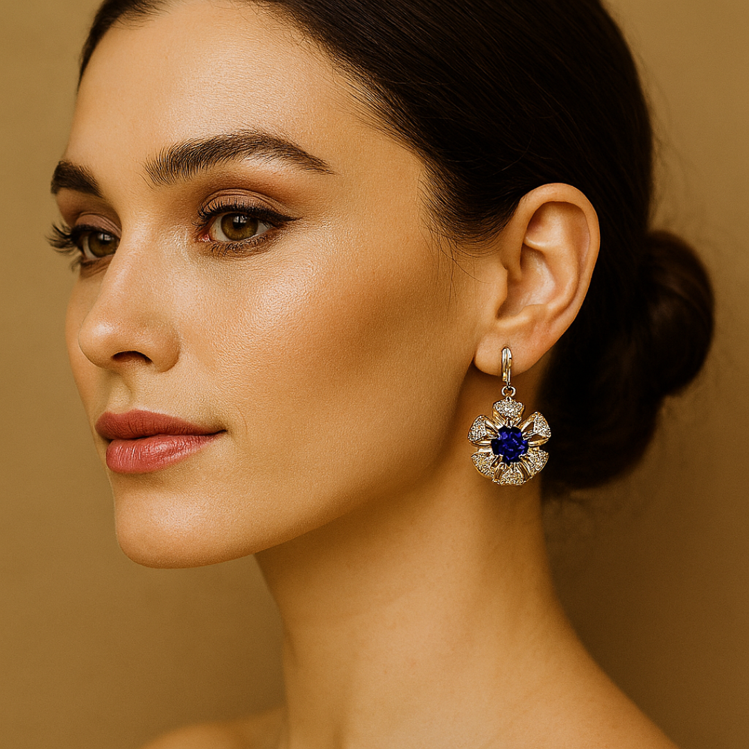 Floral Cage Radiance - Sterling Silver Zircon Bridal Jewelry Set – Necklace, Earrings, Pendant, Ring & Bracelet
