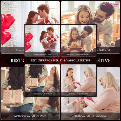 100 Languages I Love You - Eternal Rose Gifts for Her Cute Gift Box Forever Rose & Necklace