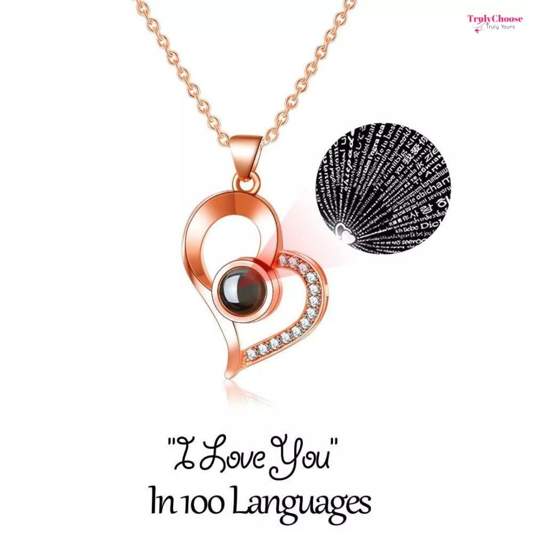 100 Languages I Love You - Eternal Rose Gifts for Her Cute Gift Box Forever Rose & Necklace