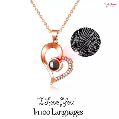 100 Languages I Love You - Eternal Rose Gifts for Her Cute Gift Box Forever Rose & Necklace