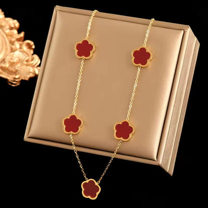 Van Clover - Five Leaf Clover Pendant Necklace For Women