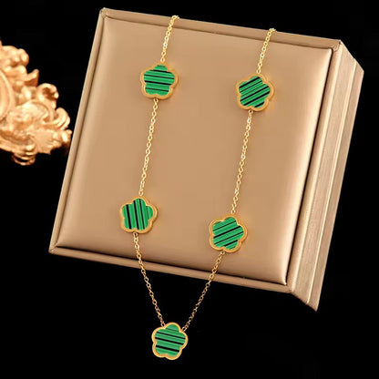 Van Clover - Five Leaf Clover Pendant Necklace For Women