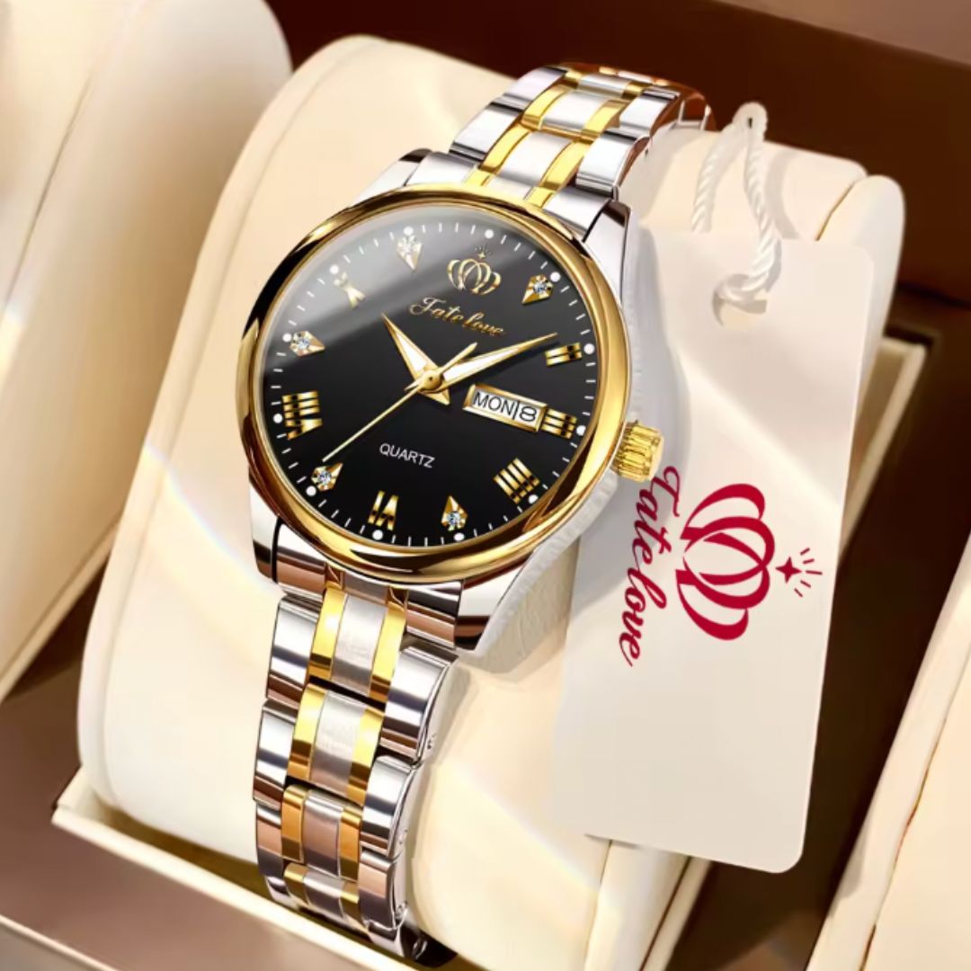 MESA LOVE LUXURY SET -  Classics Wristwatch Bracelet Pendant Necklace For Women, Valentines Gifts