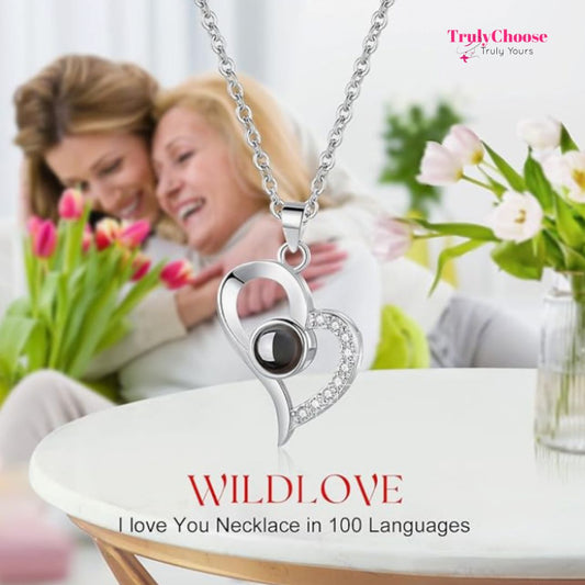100 Languages I Love You - Eternal Rose Gifts for Her Cute Gift Box Forever Rose & Necklace