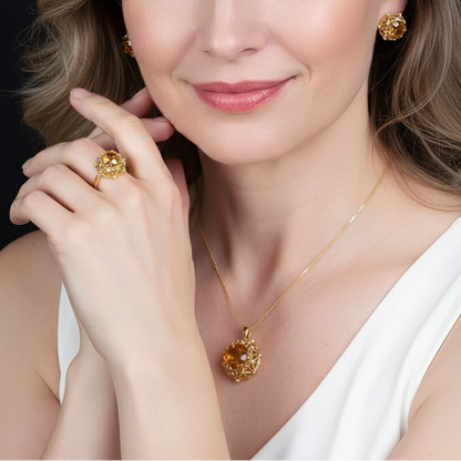 Sun Crown - TrulyCharm Luxury Jewelry - November birthstone