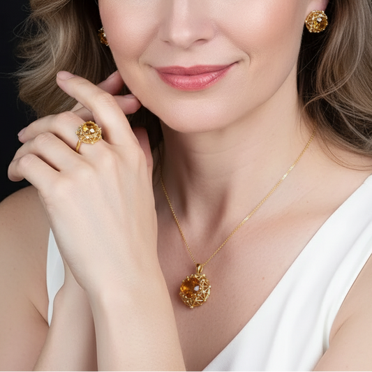 Sun Crown - TrulyCharm Luxury Jewelry - November birthstone