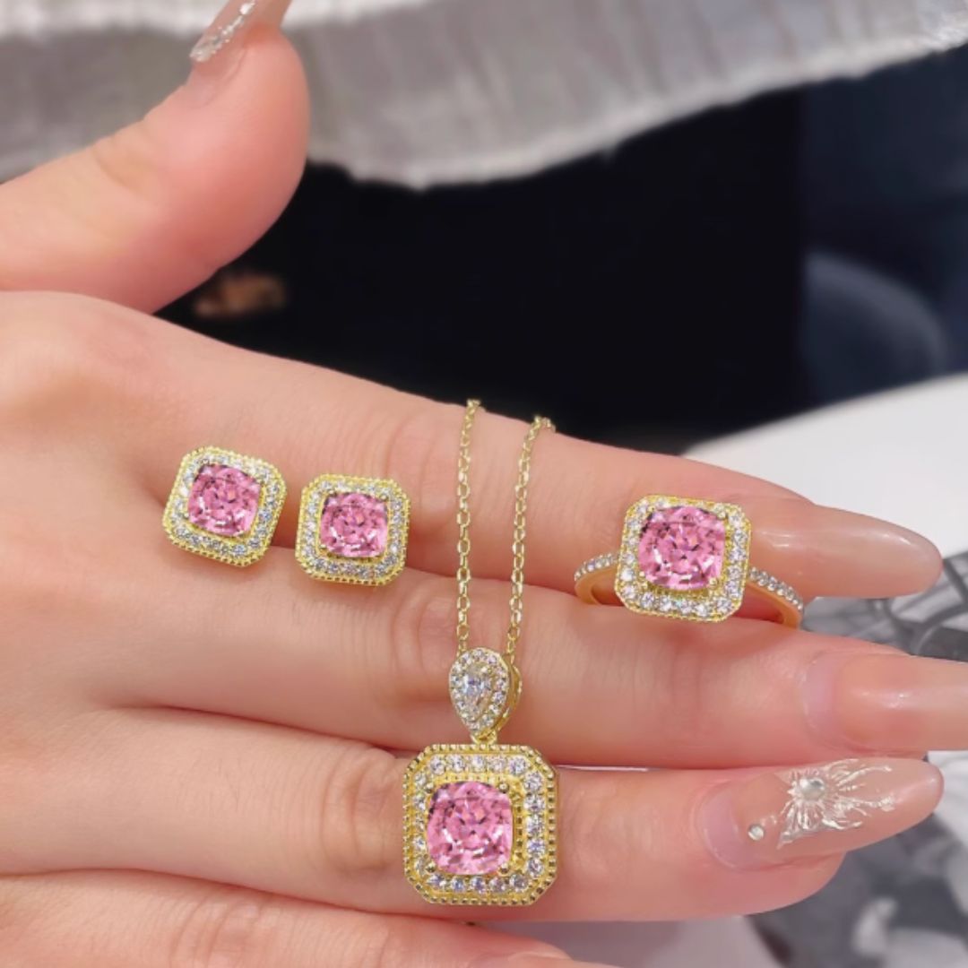 Golden Glow – Luxury Necklace, Earrings & Ring Set