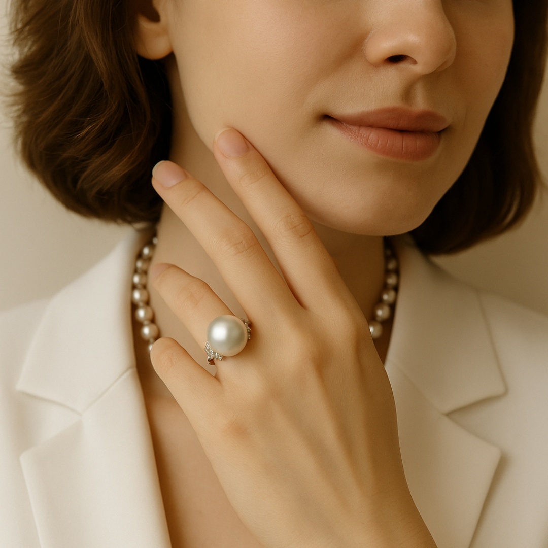 Personalized Pearl Jewelry Set – Custom Name Necklace & Bracelet, Elegant Gift for Women