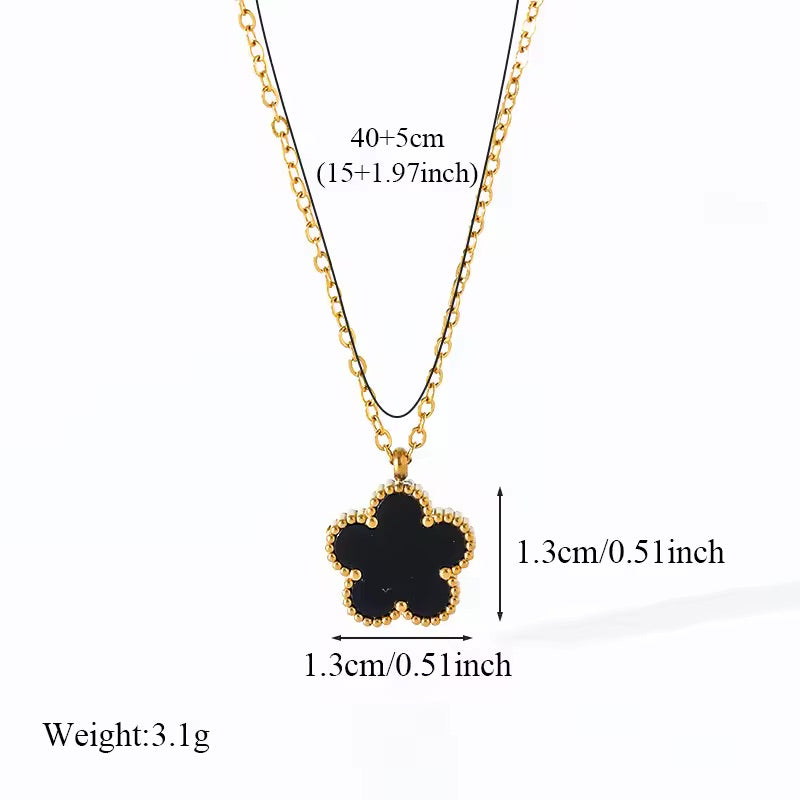 Van Clover - Five Leaf Clover Pendant Necklace For Women