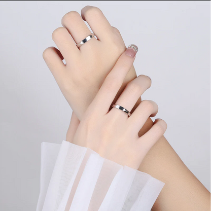 Truly New Light Matching Couple Ring Reflect Show "I Love U" Pattern Hidden Silver & Gold Jewelry For Gifts