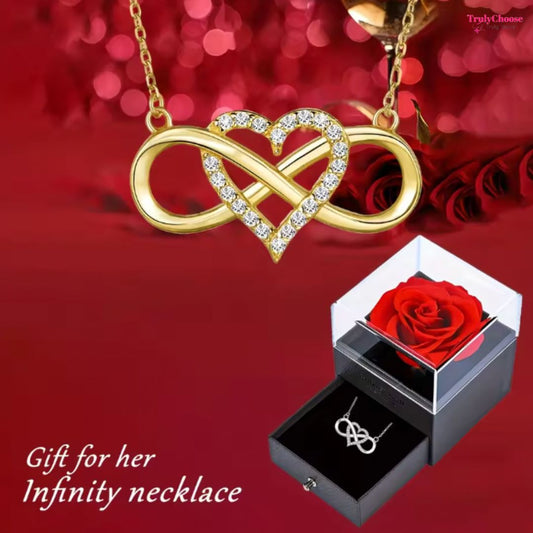 Endless Love™ - Infinity Heart Necklace Created with Zircondia Crystals