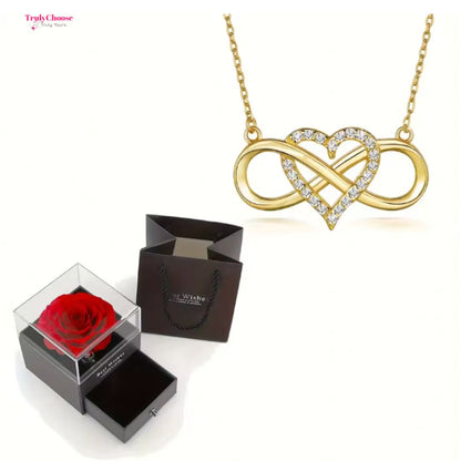 Endless Love™ - Infinity Heart Necklace Created with Zircondia Crystals