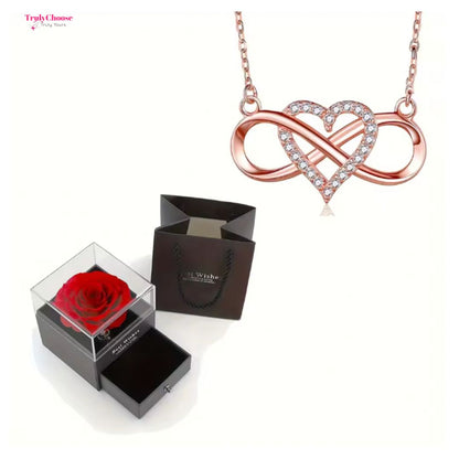 Endless Love™ - Infinity Heart Necklace Created with Zircondia Crystals