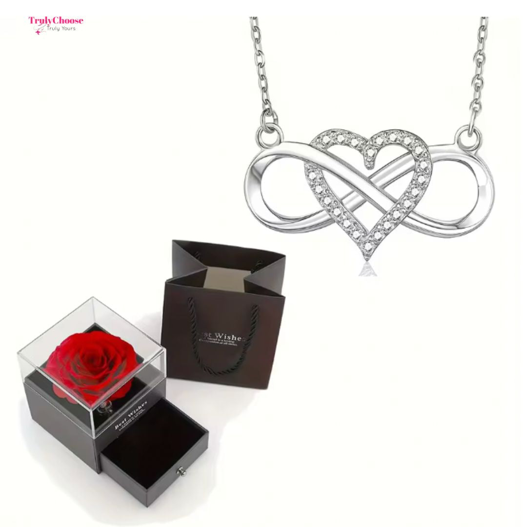 Endless Love™ - Infinity Heart Necklace Created with Zircondia Crystals