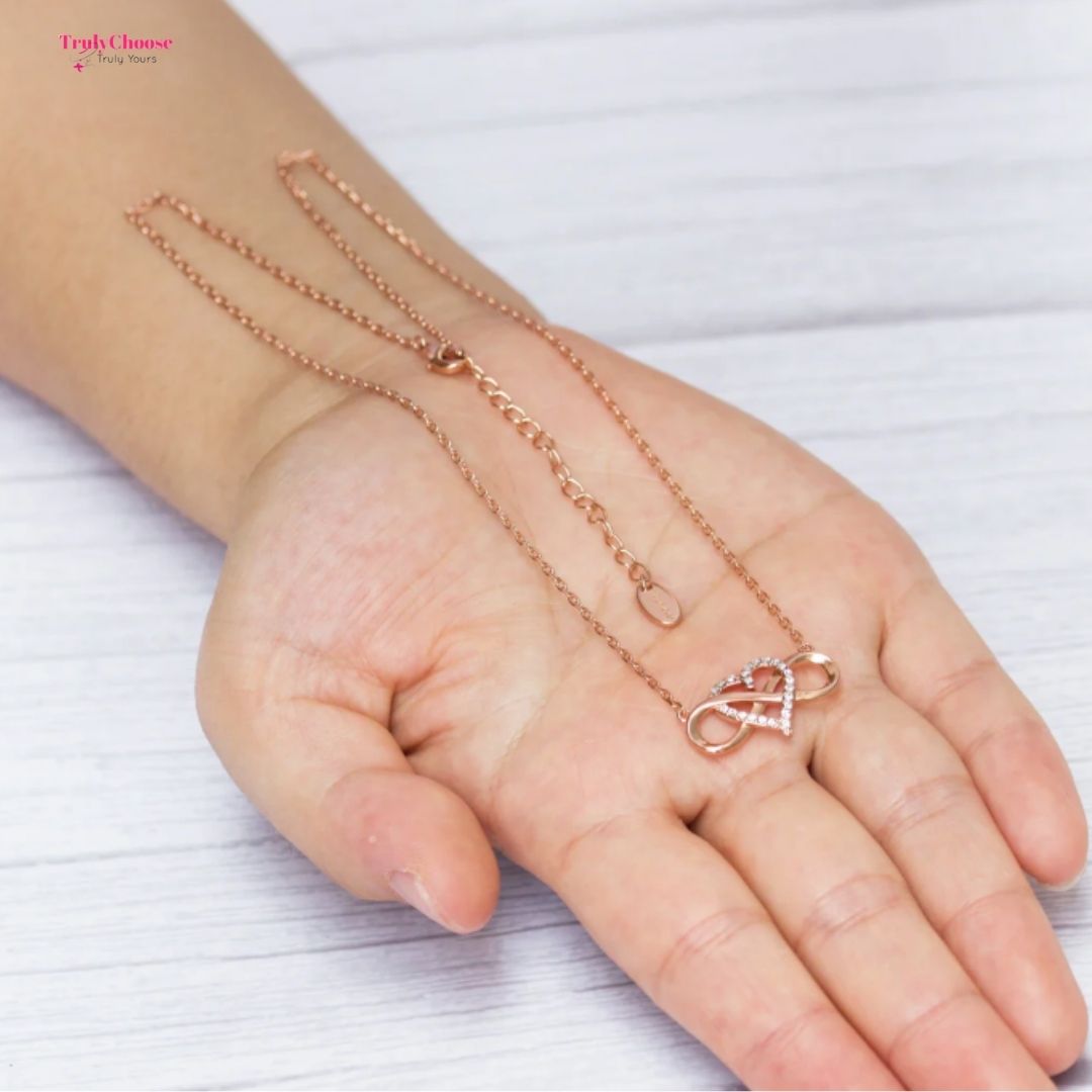 Endless Love™ - Infinity Heart Necklace Created with Zircondia Crystals