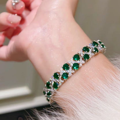 Enchanted Emerald – Elegant Luxury Women's Bracelet