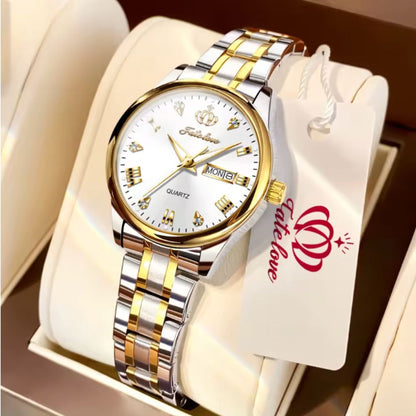 MESA LOVE LUXURY SET -  Classics Wristwatch Bracelet Pendant Necklace For Women, Valentines Gifts