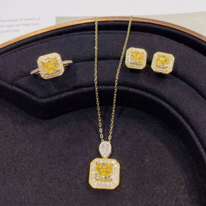Golden Glow – Luxury Necklace, Earrings & Ring Set