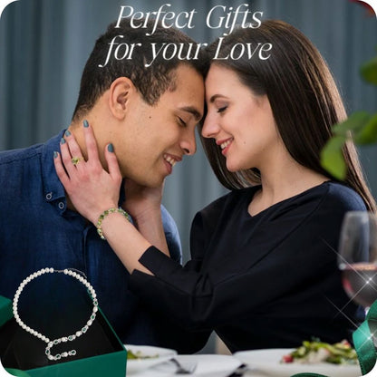 Luxeora Luxury Jewelry Set - Elegant Pearl Studded Zircon Bracelet Necklace Earrings & Ring Set