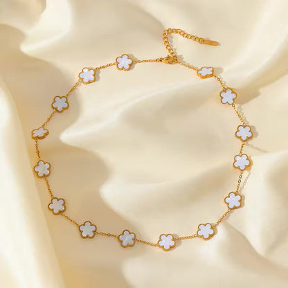 Van Clover - Five Leaf Clover Pendant Necklace For Women
