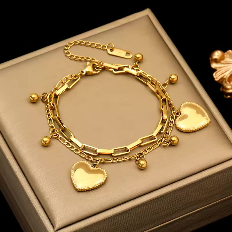 Hearty Knot - Knot Design Gold Tone Twisted Bracelet Bangles For Women