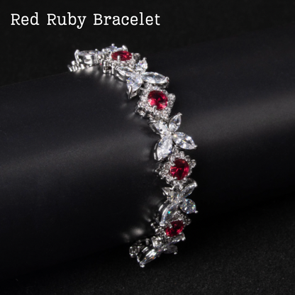Scarlet Spark Luxury Jewelry Set - Elegant Necklace Earring Bracelet & Ring Set For Women