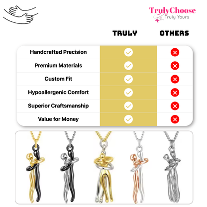 Truly Huglet - Viral Couples Eternal Hugging Pendant Necklace