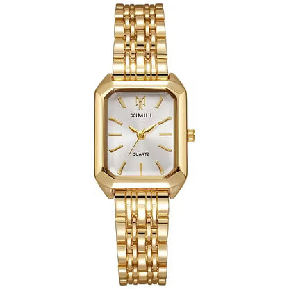 Stainless Steel Strap Watch Women Luxury Gift Quartz Wristwatch Student Fashion Simple Square Quartz Watches