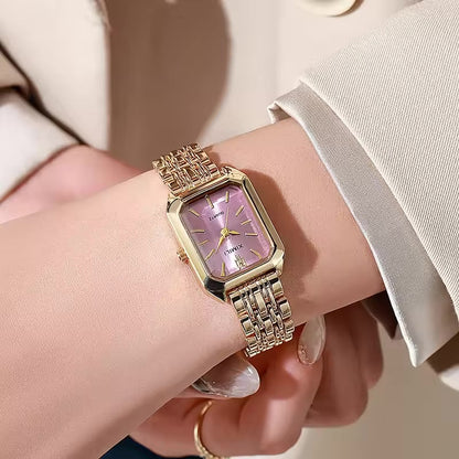 Stainless Steel Strap Watch Women Luxury Gift Quartz Wristwatch Student Fashion Simple Square Quartz Watches