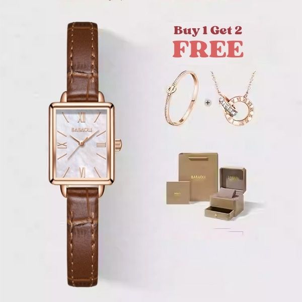 Chic Square Women’s Watch for Modern Minimalist Style (2 Free Gifts & Full Box)