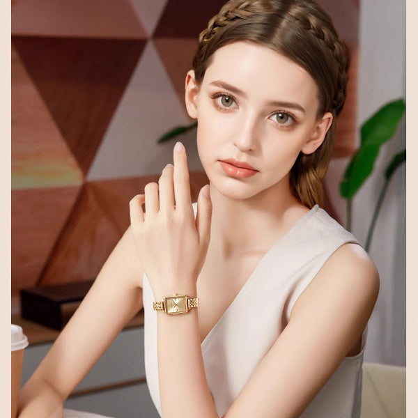Chic Square Women’s Watch for Modern Minimalist Style (2 Free Gifts & Full Box)