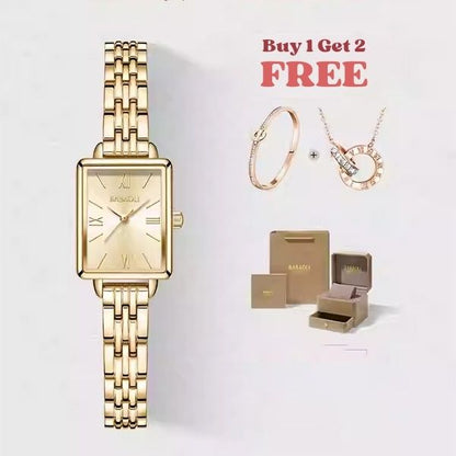 Chic Square Women’s Watch for Modern Minimalist Style (2 Free Gifts & Full Box)