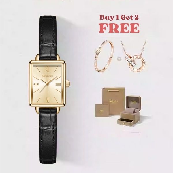 Chic Square Women’s Watch for Modern Minimalist Style (2 Free Gifts & Full Box)