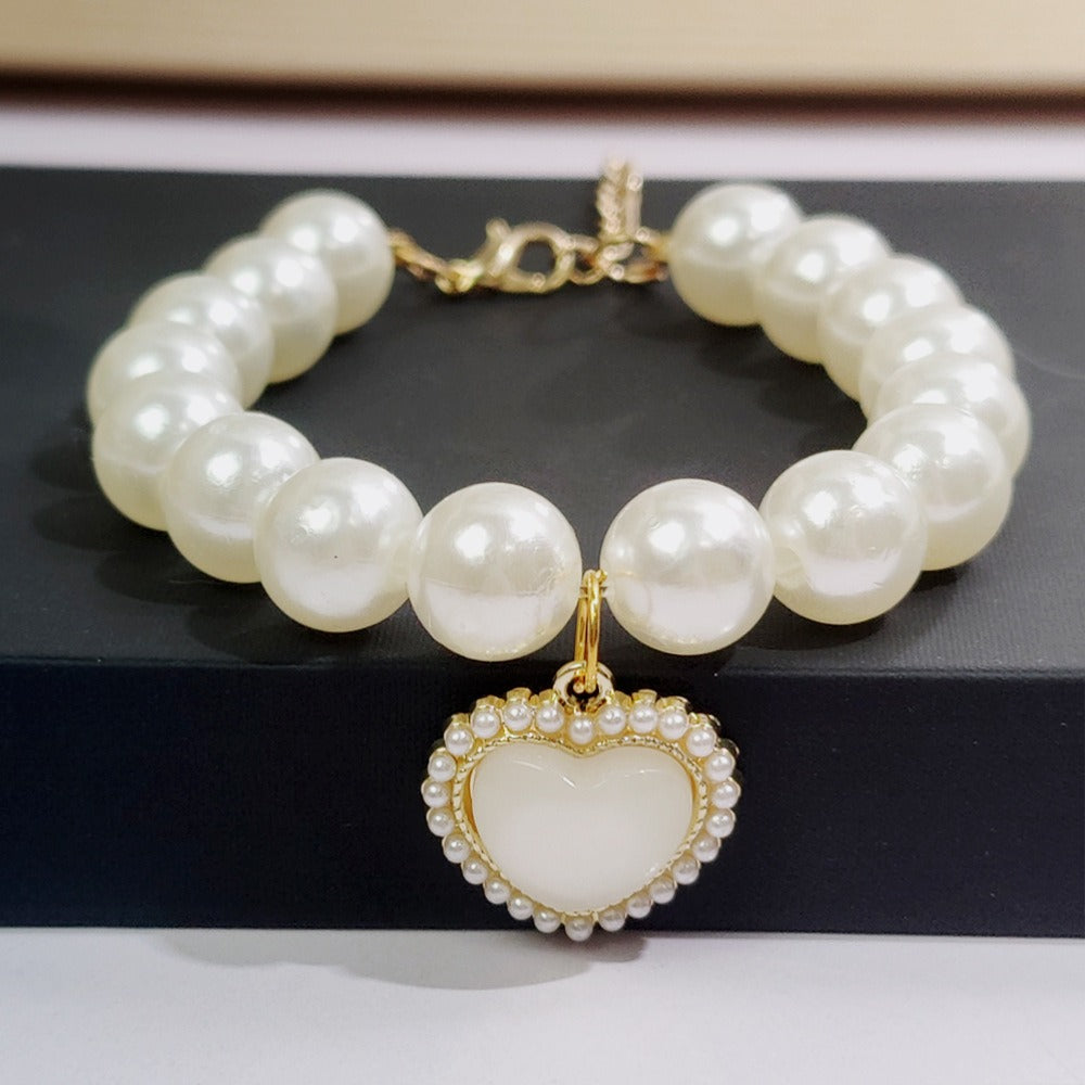 Ocean Pure Heart - Luxury Pearl & 18K Gold Necklace Set Includes Stunning Bracelet and Stud Earrings Jewelry