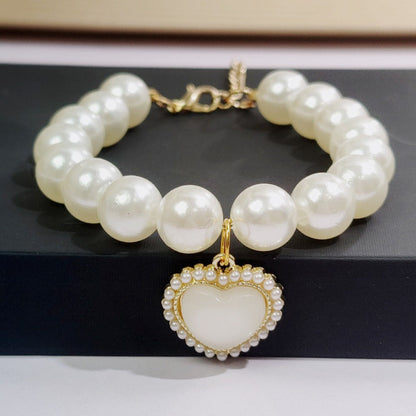 Ocean Pure Heart - Luxury Pearl & 18K Gold Necklace Set Includes Stunning Bracelet and Stud Earrings Jewelry