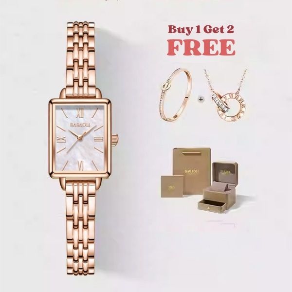 Chic Square Women’s Watch for Modern Minimalist Style (2 Free Gifts & Full Box)