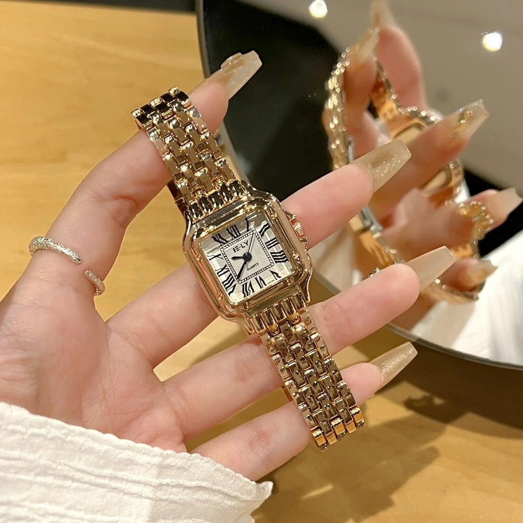 Golden Muse - Stainless Steel Ladies Fashion Quartz Watch