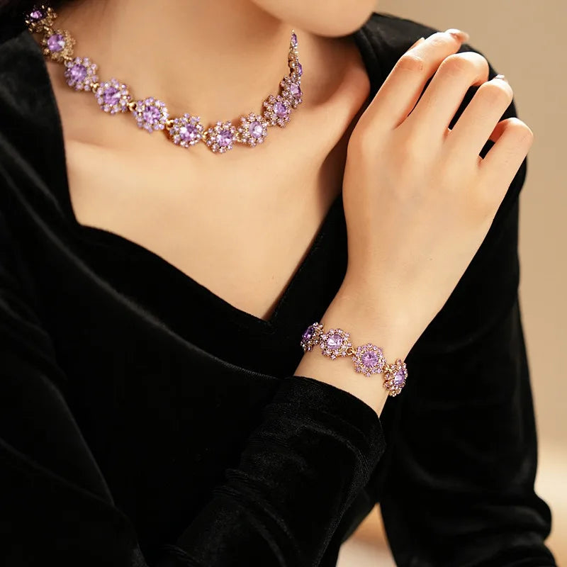 Hathor’s Embrace - Luxury Pendant-Earring-Bracelet-Ring Set 4pcs For Women