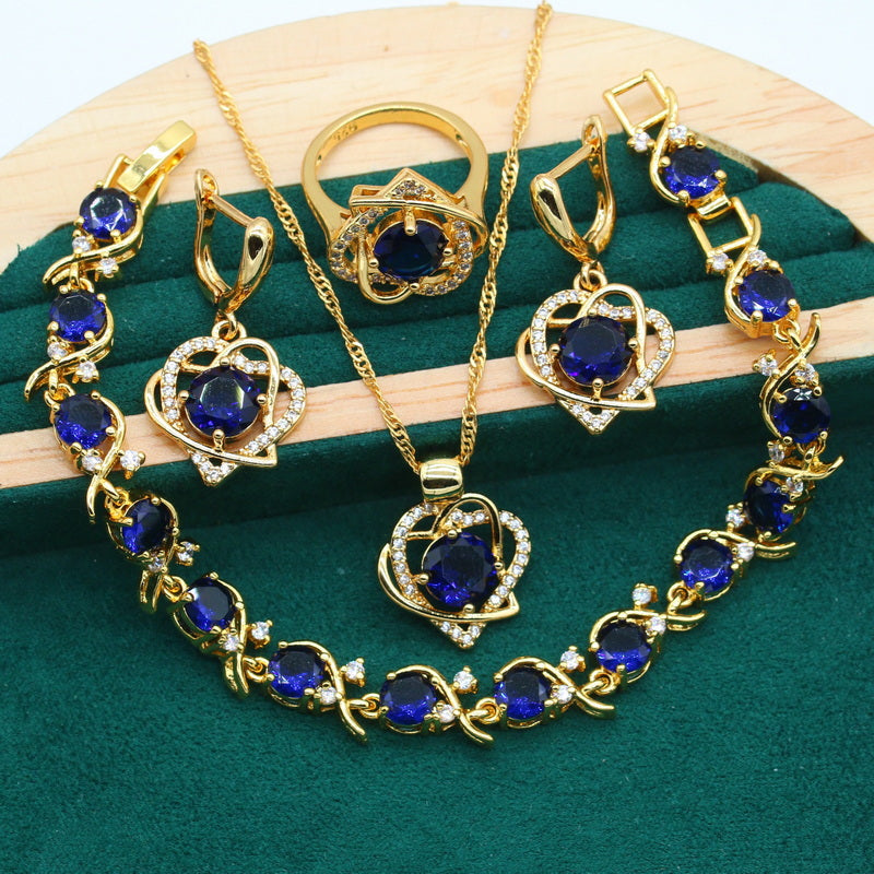 Chic N 'Classy Set - Hand - Crafted Pendant Earring Bracelet & Ring Set For Women